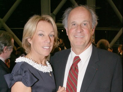 Anne Dewavrin and her current husband, Patrice De Maistre.